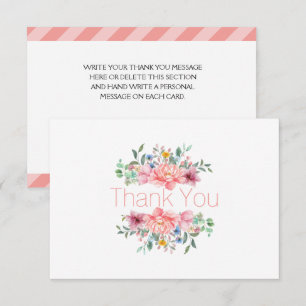 Cartão De Agradecimento Floral Primaveril Encantadora