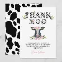 Floral Santa Obrigado Moo Birthday