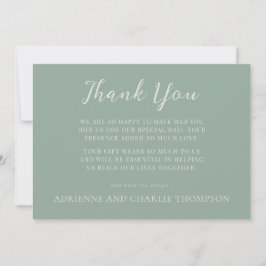 Cartão De Agradecimento Floral Simplicity 1 Modern Green Thank You Note
