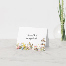 Cartão De Agradecimento Floral Tea Party Bridal Shower Thank You Card 