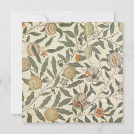 Cartão De Agradecimento Floral Vintage William Morris Frutas Arte Nova