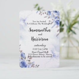 Cartão De Agradecimento floral wedding invitation card