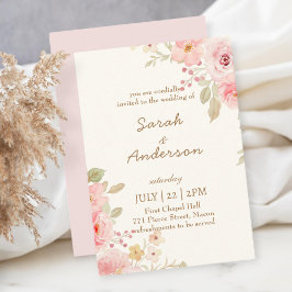 Cartão De Agradecimento Floral Wedding Invitation Template Wedding