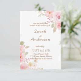 Cartão De Agradecimento Floral Wedding Invitation Template Wedding
