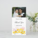 Cartão De Agradecimento Floral Wedding Obrigado (Em pé/Frente)