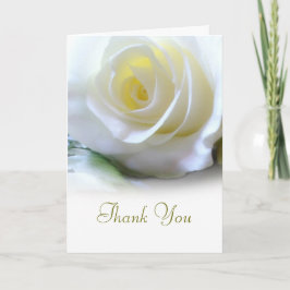 Cartão De Agradecimento Floral White Rose Sympathy ou Funeral Obrigado