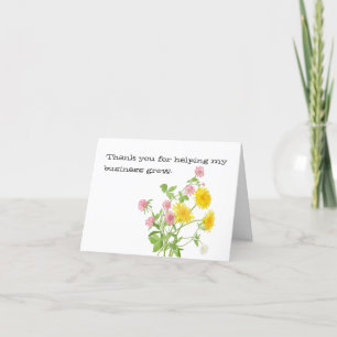 Cartão De Agradecimento Floral Wildflower Business