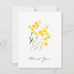 Cartão De Agradecimento Flores Amarelas