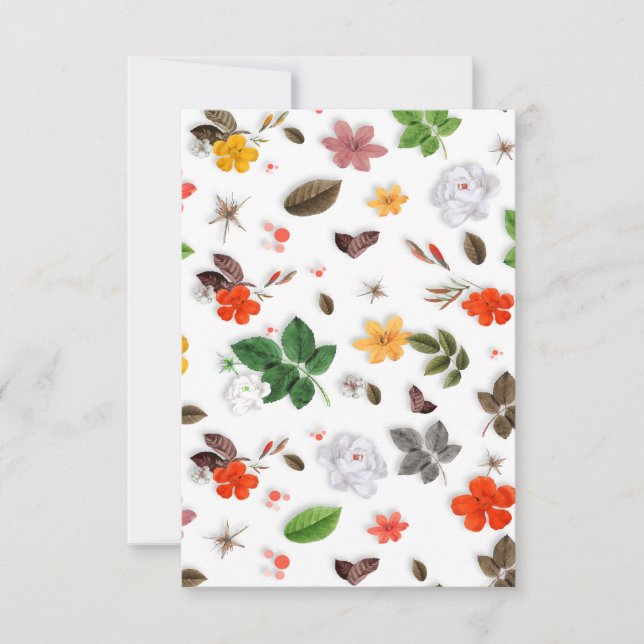 Cartão De Agradecimento Flores Amarelas e Rosas Brancas 15 (Frente)