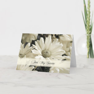 Cartão De Agradecimento Flores Brancas Irmã Obrigado Bridesmaid Card