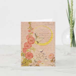 Cartão De Agradecimento Flores Caprichosas Jardim Rosa Feminino Luar Obrig