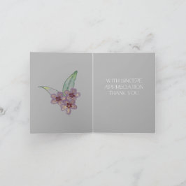 Cartão de Agradecimento - Flores Cinzas