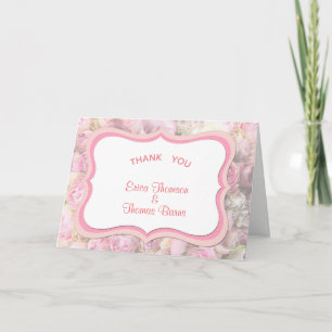 Cartão De Agradecimento Flores Coloridas Vintage