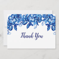 Flores de Aquarela Azul