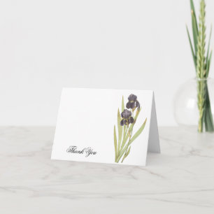 Cartão De Agradecimento Flores de Íris Roxas