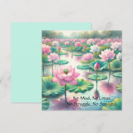 Cartão De Agradecimento Flores de Lotus e Cotação