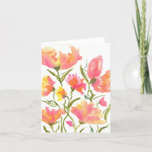 Cartão De Agradecimento Flores de verão no jardim