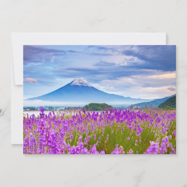 Cartão De Agradecimento Flores | Monte Fugi Japão (Frente)
