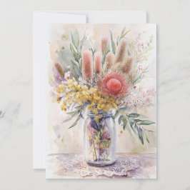 Cartão De Agradecimento Flores Nativos Australianos, Aniversários,