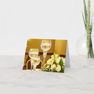 Cartão De Agradecimento Flores para casamentos e velas - Dentro Vazio