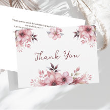 Flores Rosa Elegantes Obrigado Chá de panela