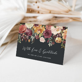 Cartão De Agradecimento Flores Rústicas Personalizadas Casamento