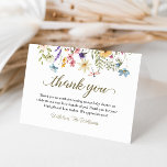 Cartão De Agradecimento Flores Selvagens Bebê Em Chá de fraldas De Sangue<br><div class="desc">Bonita combinação de flores silvestres Baby In Bloom,  obrigado cartões são uma maneira bonito de dizer obrigado aos seus convidados chás de fraldas.</div>