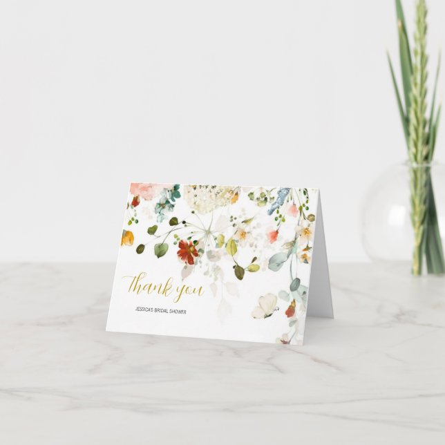 Cartão de Agradecimento FLORES SILVESTRES (Frente)