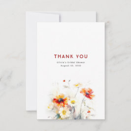 Cartão De Agradecimento Flores Silvestres Obrigado