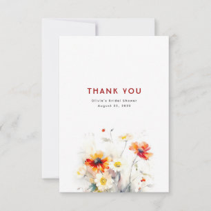 Cartão De Agradecimento Flores Silvestres Obrigado