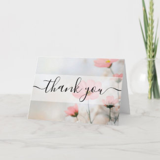 Cartão De Agradecimento Flores Vermelhas Macias Personalizadas Obrigado