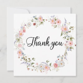 Cartão De Agradecimento Flores WildFloral