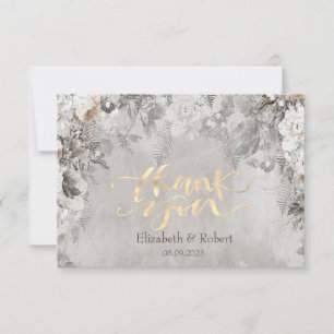 Cartão De Agradecimento Floresta das Flores da Terra das Maravilhas do inv