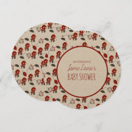 Cartão De Agradecimento Floresta de Chá de fraldas de Cogumelo Bonito Obri