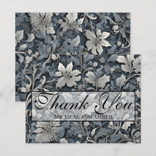 Cartão De Agradecimento Floresta de cinzas brancas prateadas, empoeiradas,