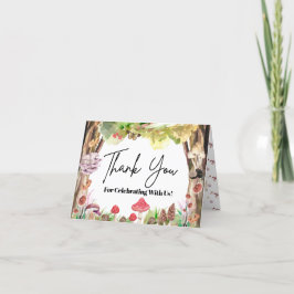 Cartão De Agradecimento floresta de cogumelos
