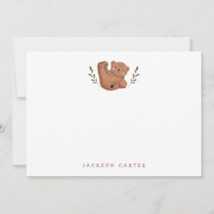 Cartão De Agradecimento Floresta De Urso