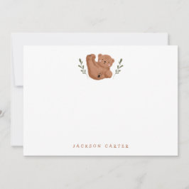 Cartão De Agradecimento Floresta De Urso-Cubo