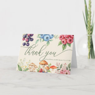 Cartão De Agradecimento Floresta Elegante Botânica Florestal