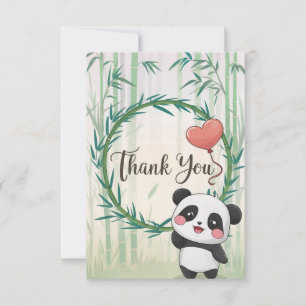 Cartão De Agradecimento Floresta Encantada Panda