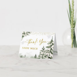 Cartão De Agradecimento Floresta Holandesa de inverno Primeiro Aniversário