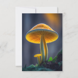 Cartão De Agradecimento Floresta Mushroom Calm Tranquil Natureza Pacífica 