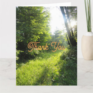 Cartão De Agradecimento Floresta Verde