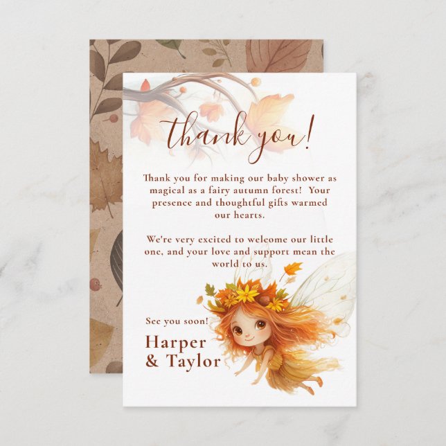 Cartão De Agradecimento Florestas de Leite de outono (Frente/Verso)