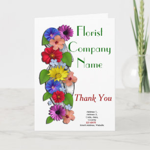 Cartão De Agradecimento Florist Business Theme Collection