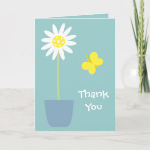 Cartão De Agradecimento Flower & butterfly Thank You card