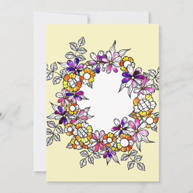 Cartão De Agradecimento Flower Ring (Frente)