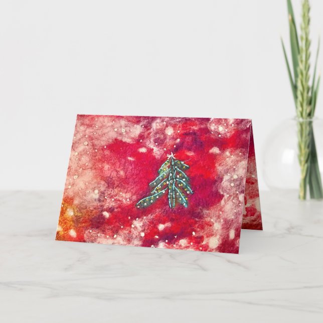 Cartão De Agradecimento Flurries de neve (Frente)