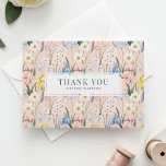Cartão De Agradecimento Flutuação Botânica das Flores de Mola Aquática<br><div class="desc">Envie obrigados aos seus convidados com este cartões de agradecimentos personalizável. Apresenta um padrão floral de cor d'água de narciso, tulipas, íris e papagaios. Personalize adicionando seus detalhes. Este cartões de agradecimentos botânico é perfeito para graduações, casamentos, aniversários, chás e muito mais. Este cartões de agradecimentos floral está disponível em...</div>