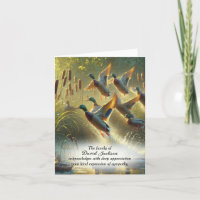 Flying Mallard Ducks Simpatia Obrigado